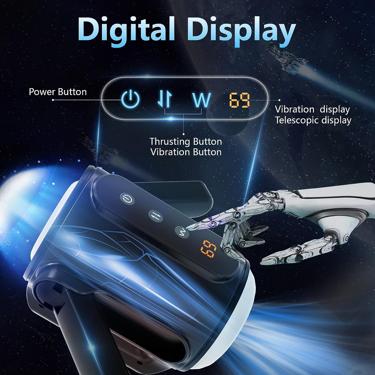 SixsenceDigital Experience Masturbator: Cutting-Edge Pleasure Innovation with 9-Speed Expandable and Vibrating Features